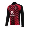 AC Milan Trainings Sweatshirt Quarter-zip 2023-24 Rood Zwart - Heren